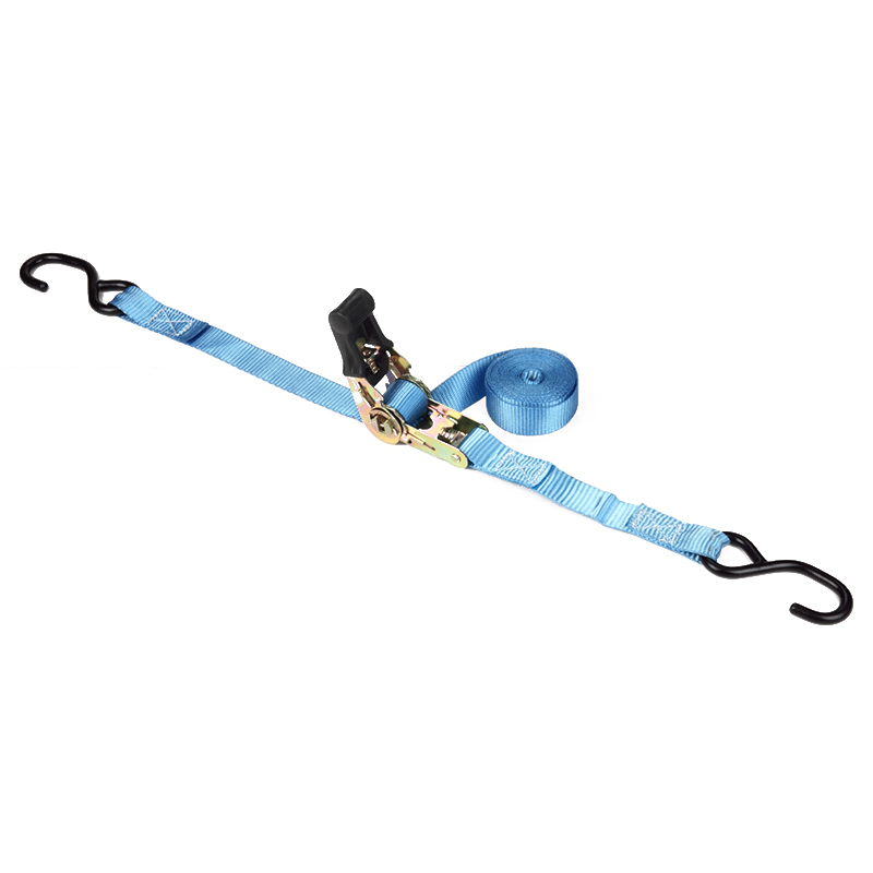 1 inch 25 mm 800 kg ratel tie-down riemen met zwart gecoate s haak