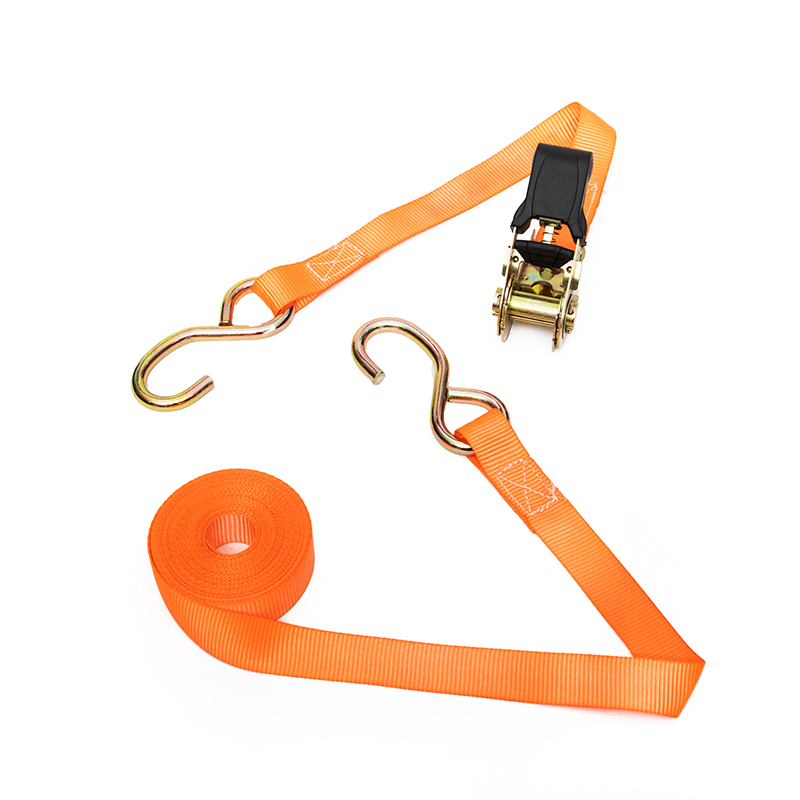 1 inch 25 mm 800 kg ratel tie-down riemen met zwart gecoate s haak