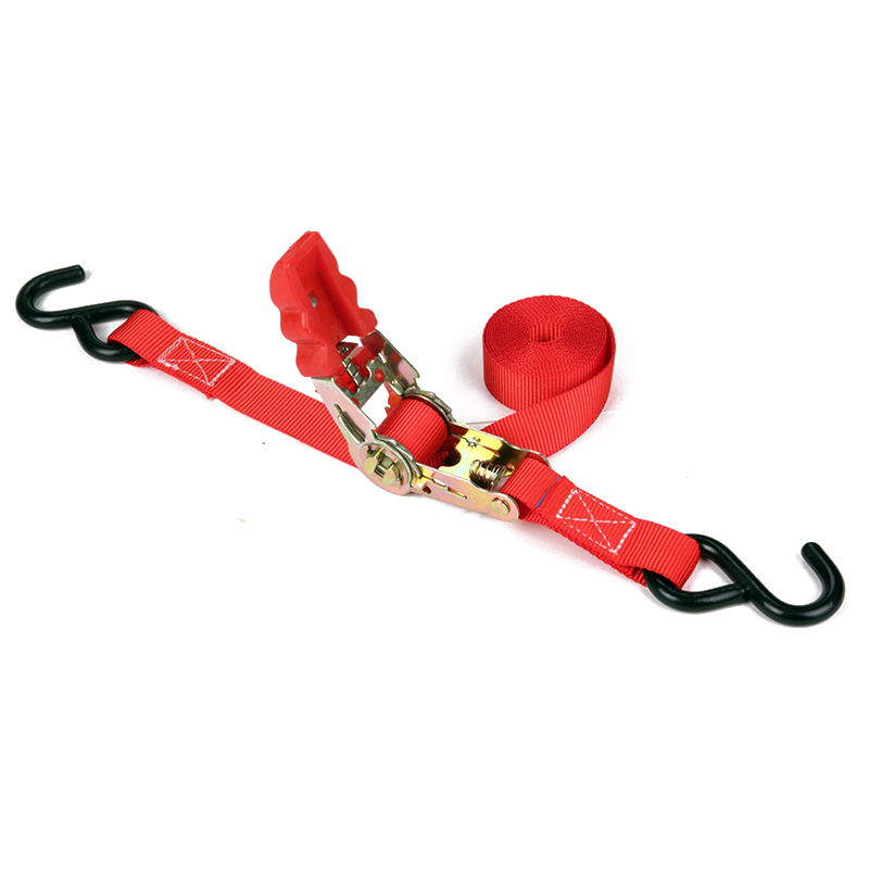 1 inch 25 mm 800 kg ratel tie-down riemen met zwart gecoate s haak